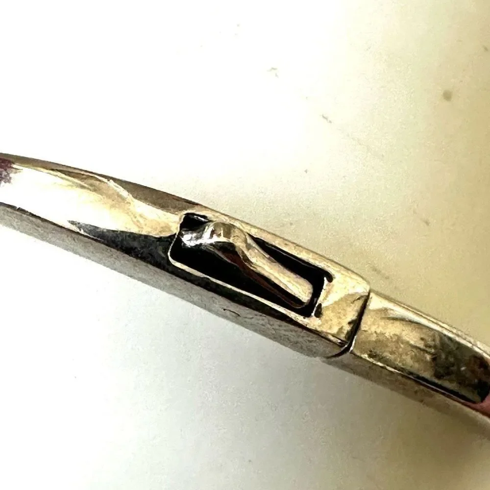 Silver tone rhinestone bangle bracelet